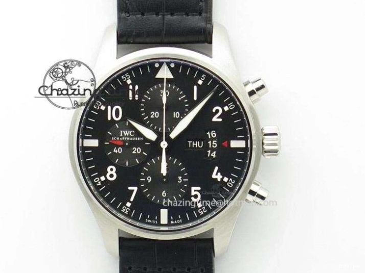 MIROTIME 0307 SunProtective Portugieser Chronograph Edition 150 Years IW371601 ZF 1:1 Best Edition Blue Dial on Black Leather Strap A7750 (Slim Movement) 7137